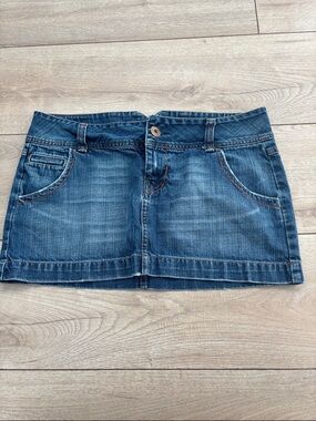 American Eagle Outfitters Dark Blue Denim Mini Skirt